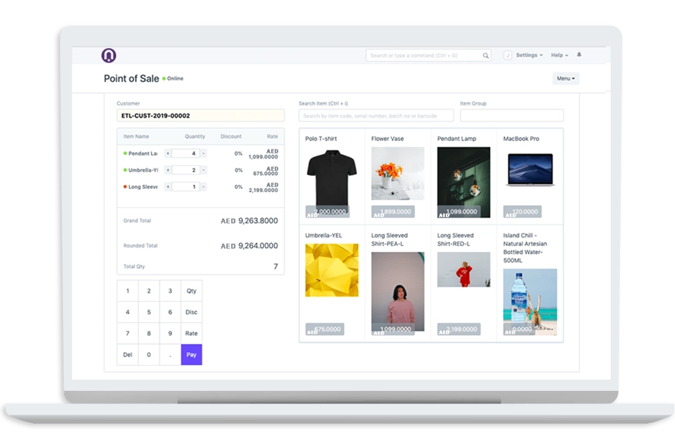 POS system in Dubai integrated with ERP software.