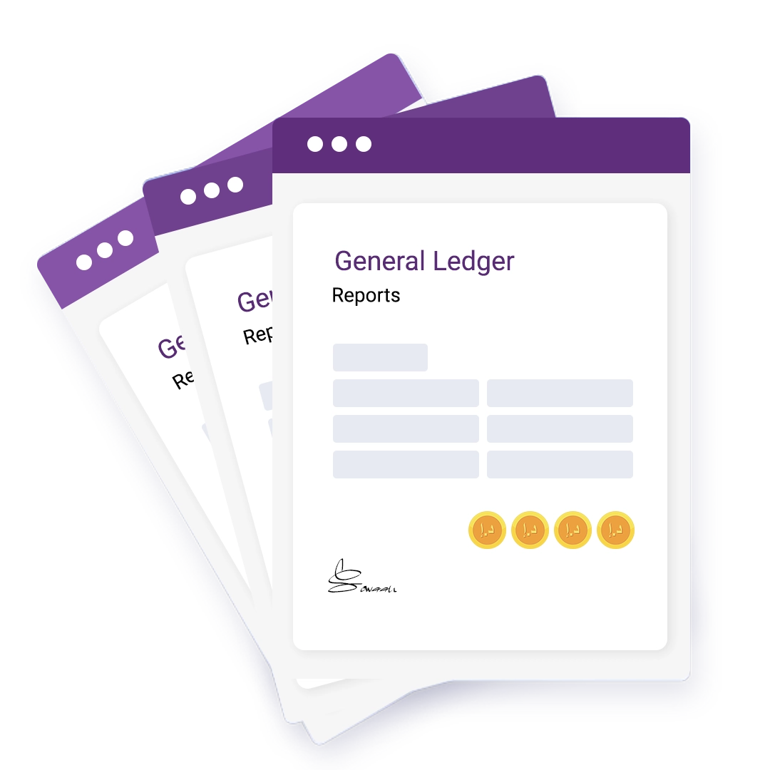 General ledger management using ERP accounting software.