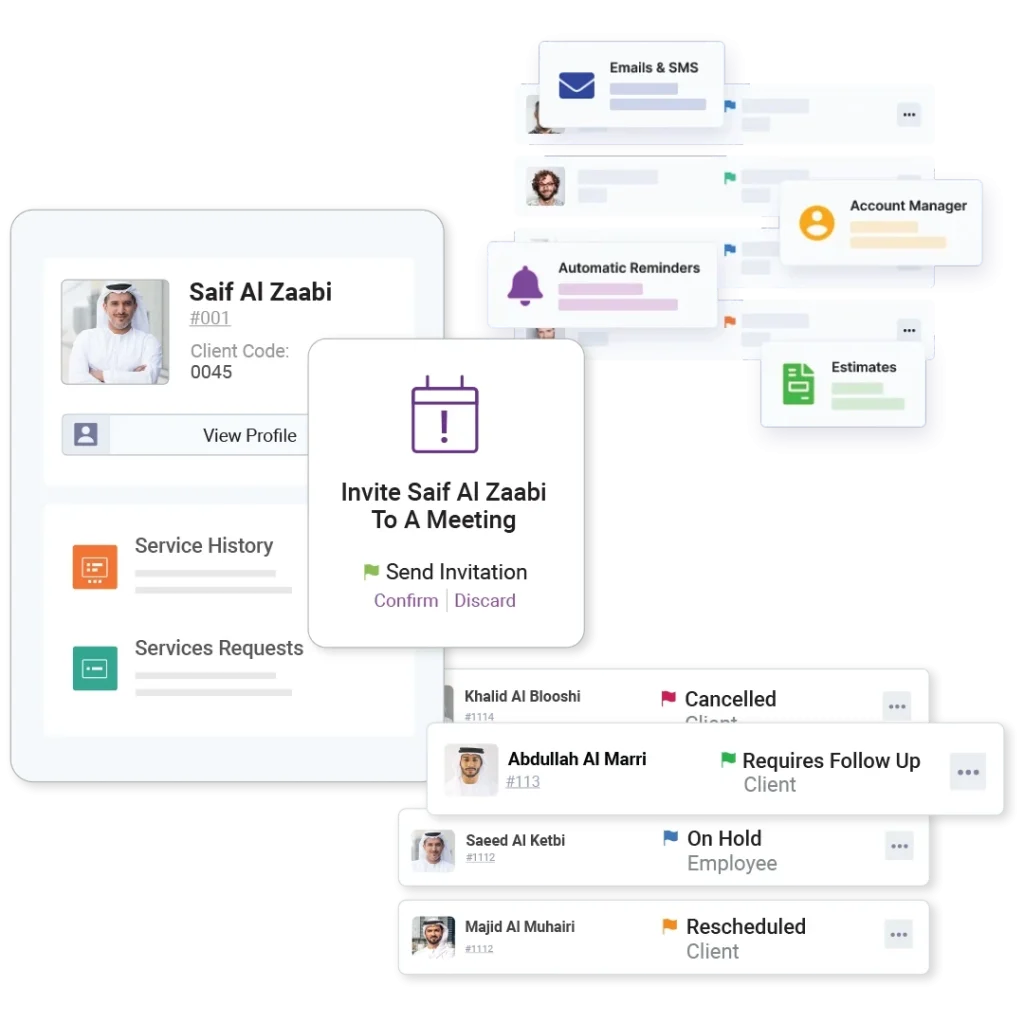CRM module integrated into ERP accounting software.