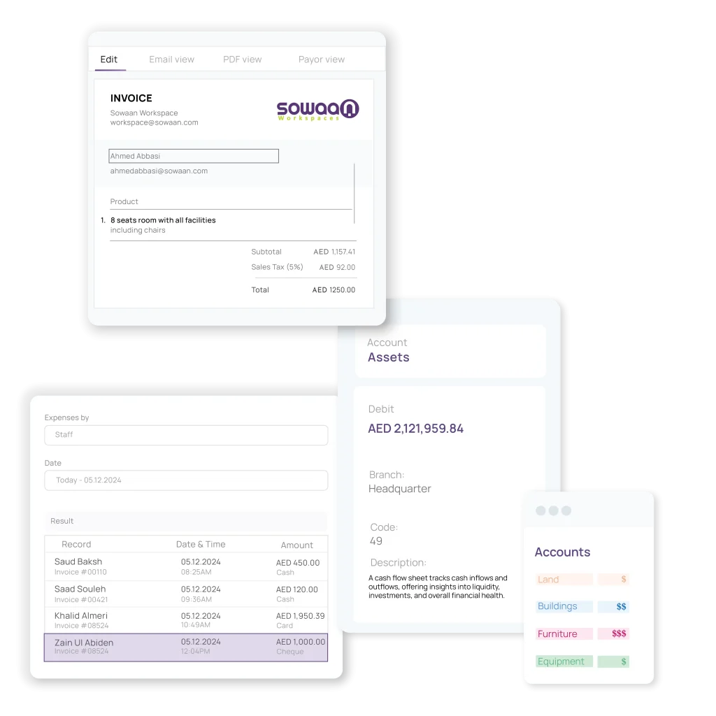 Accounts and finance ERP features for distributors.