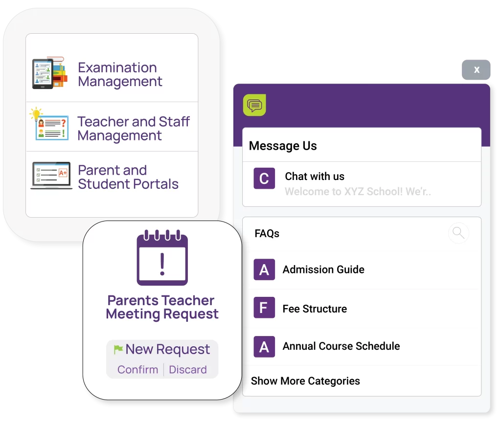 Improved communication between staff, students, and parents using ERP.