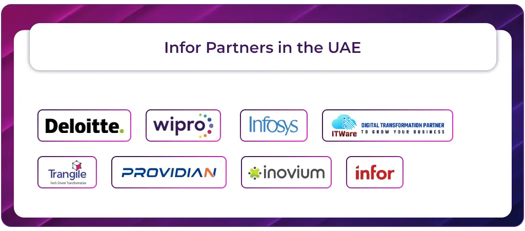 Infor ERP partners in the UAE
