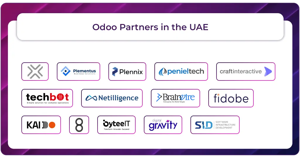 Odoo ERP partners in the UAE