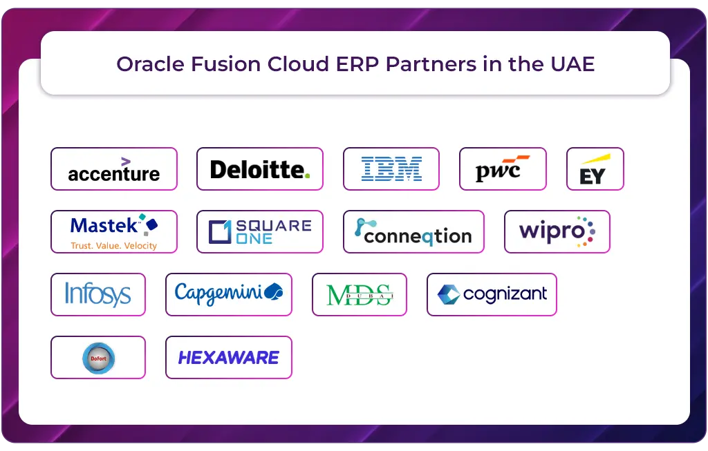 Oracle Fusion Cloud ERP partners in the UAE